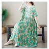 Simple Fashion Summer New Plus Size Round Neck Printed Dresses