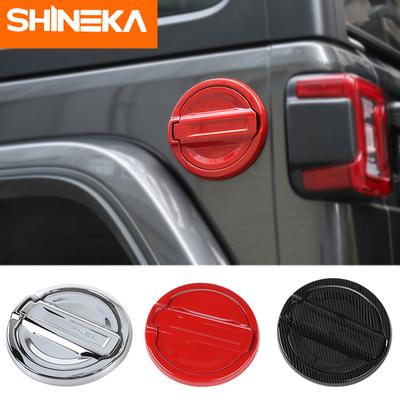 SHINEKA couvercles de réservoir pour Jeep Wrangler JL 2018 + 2 pièces ABS voiture gaz bouchon de réservoir de carburant autocollants pour Jeep Wrangler JL