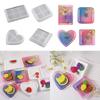 Silicone Resin Moulds Multi-shapes Resin Cup Tray Mould DIY Coaster Moulds for DIY Epoxy Resin Casting Craft Decoration