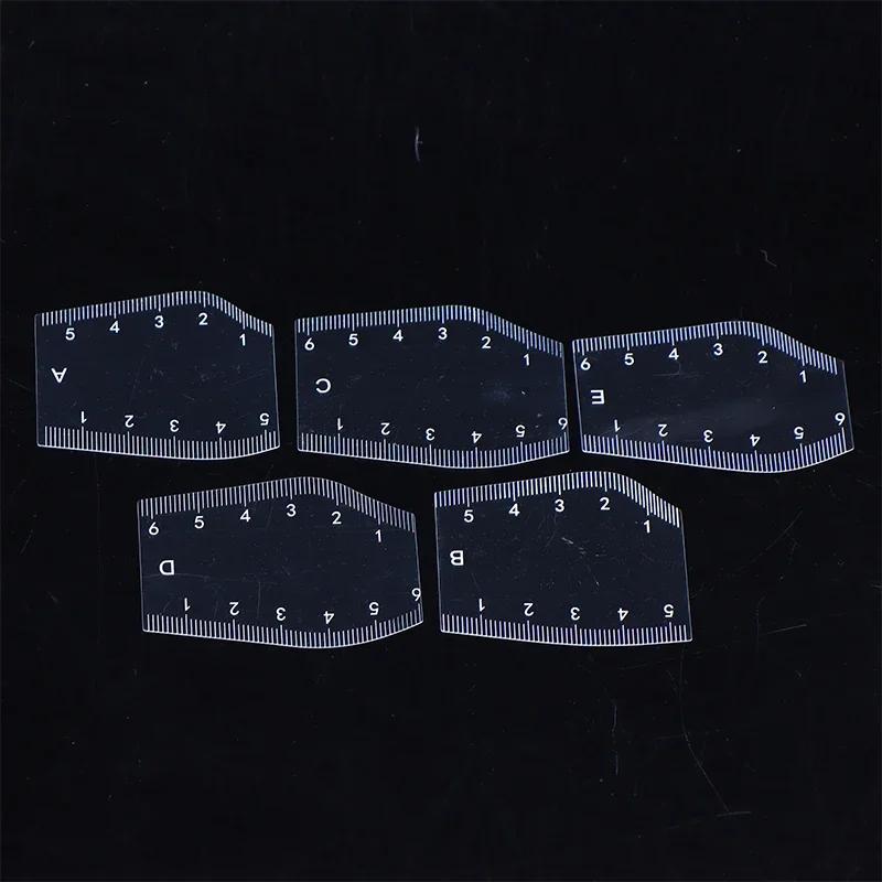 5Pcs Durable Brow Shaping Stencil Shaping Portable Instant Brow Shaper Drawing Eyebrow Design Ruler Gift