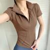 Casual Slim Sports Coat Women Short Sleeve Solid Zipper Cycling Running Yoga Outfit Clothes Summer Sport Jacket