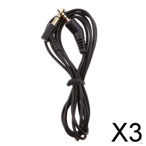 3x Replacement Audio Cable Wire for - Quiet Comfort 3 Headset Black