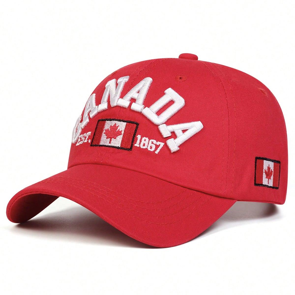 Модная хлопковая бейсболка Canada с флагом Канады, бейсболка Snapback, регулируемые мужские бейсболки Gorras