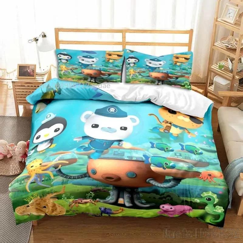 The Octonauts Cartoon All Season Duvet Cover Set HD Comforter Cover for Kids Bedding Sets Bedclothes Bedroom Decor