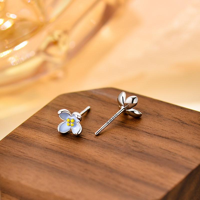 Flower Earrings Simple and Versatile Small Fresh Fairy Earrings Niche Design Forest Earrings