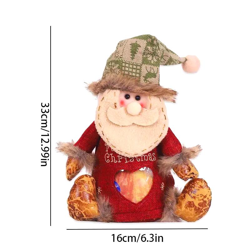 Christmas Candy Gift Bag Zipper Design For Gifts Apples Candy Adorable Christmas Gift Bags Reusable Fabric Storage Bags Decor