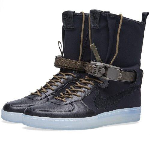 Acronym Air Force Downtown 1 Hi SP 'Black Olive' (Unisex) Black / Black-Olive Skate Shoes 649941 003