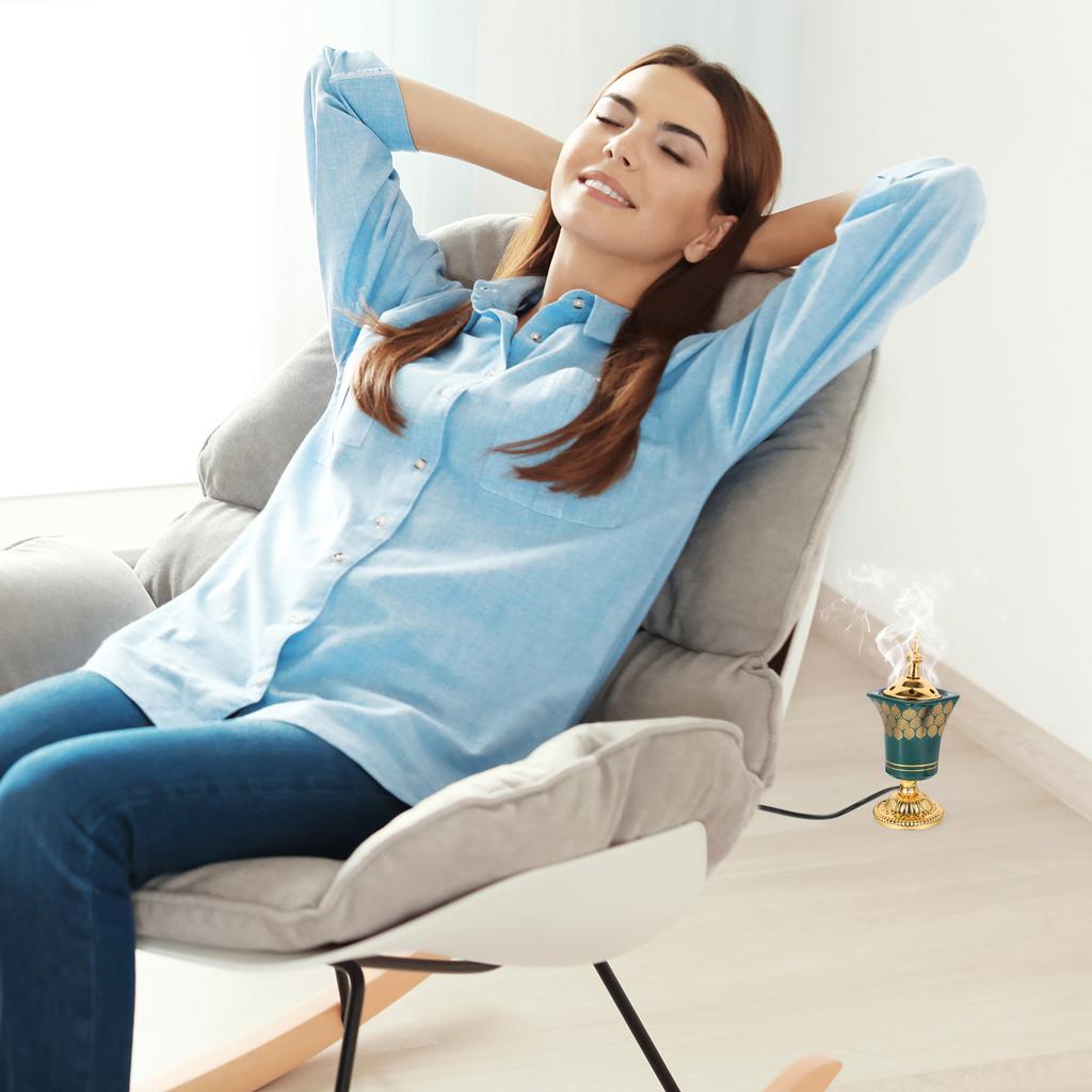 Incense Burner Electric Censer Holder Electronic Retro Ornament Iron Decorative Burners Plug Office