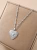 European and American Valentine's Day jewelry high-end love necklace creative gift peach heart photo frame pendant collarbone chain women
