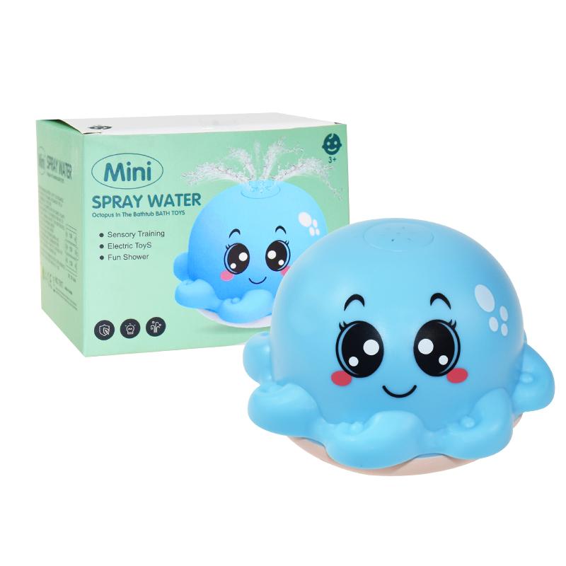 Creative Water Spray Bath Toy Octopus Shape Led Light Water Spray Ball Baby Bath Water Toys Automatic Induction Toys For Kids Gi