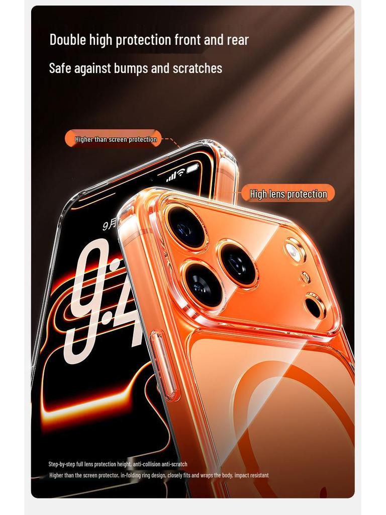 iPhone 17 Pro Max Magnetic Transparent Case with Drop Protection