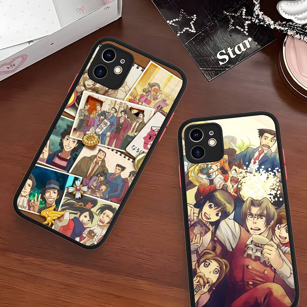 Classic Game Ace Attorney Phone Case For IPhone 16e 16 15 14 13 12 11 Pro Max X XS Max Plus Matte Clear