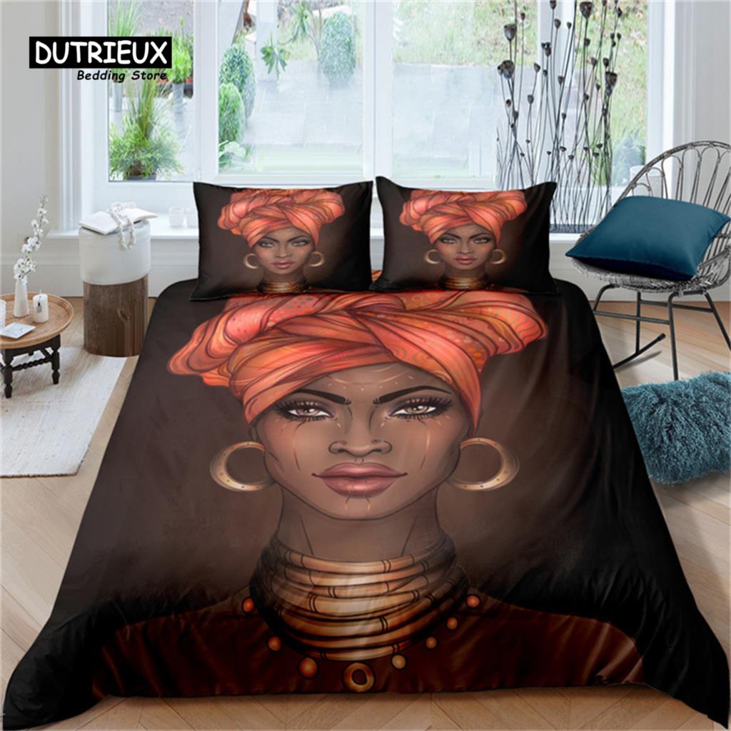 

Comforter Home Textiles Luxury 3D Indian Woman Print 2/3Pcs Comfortable Bedding Set Queen And King Eu/Us/Au Size Comforter (quilt)-EU Single(135*200cm)3pcs