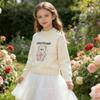 New Spring Pullover Sweater for Girls, Round Neck, Medium To Large Size, Knitted for Inner and Outer Wear, Girls' Top