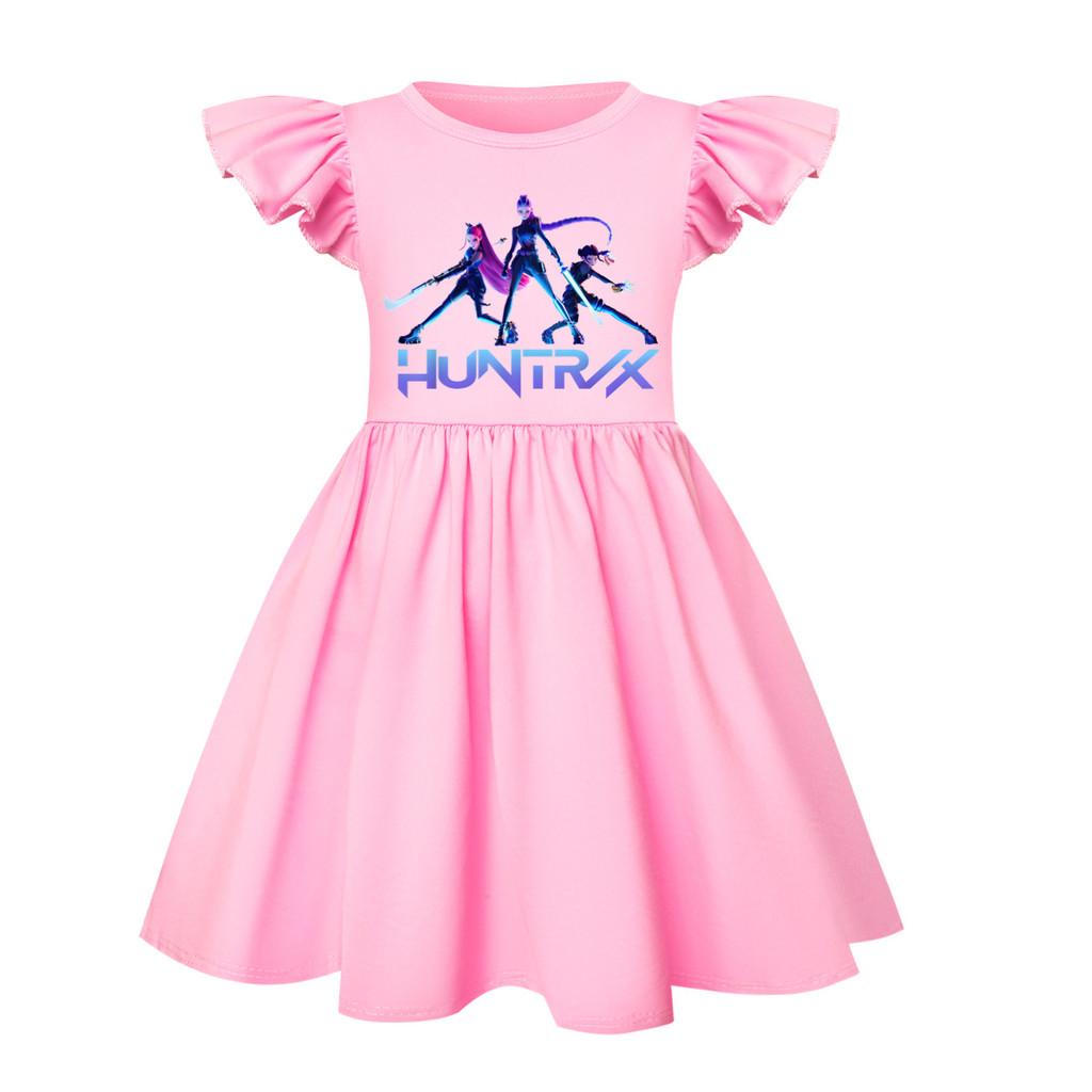 4999 Kids Girls Mira Zoey Rumi Printed Ruffle Short Sleeves Casual Dress