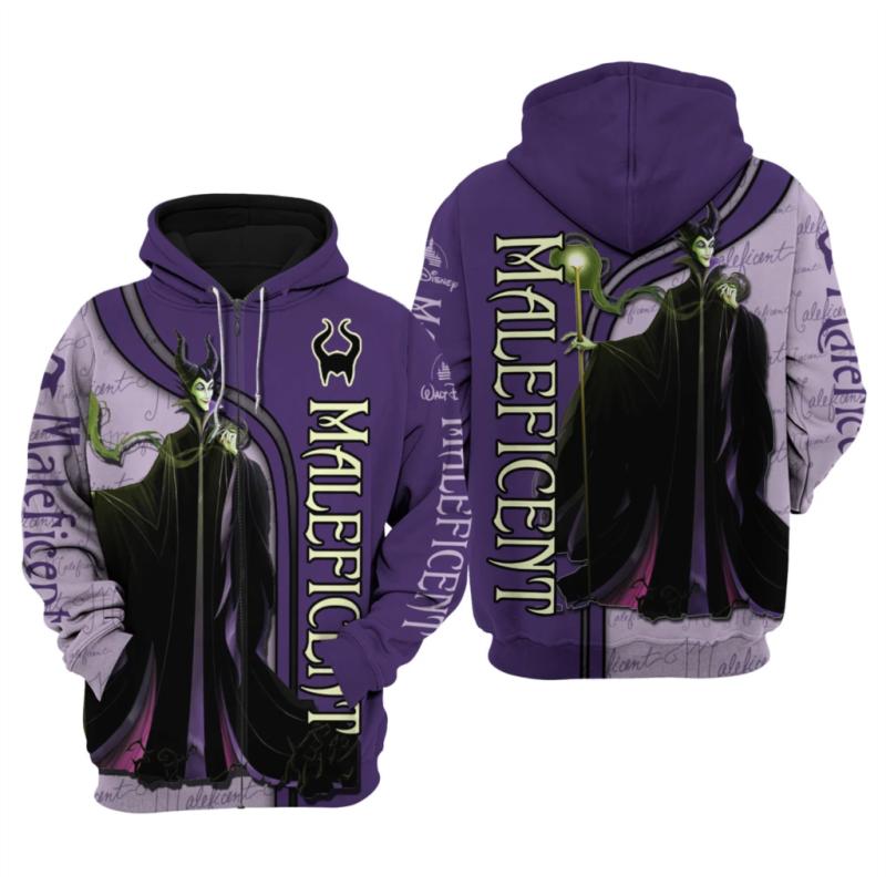 

Halloween Villains 3D Hoodie Disney Halloween 3D Zip Hoodie
