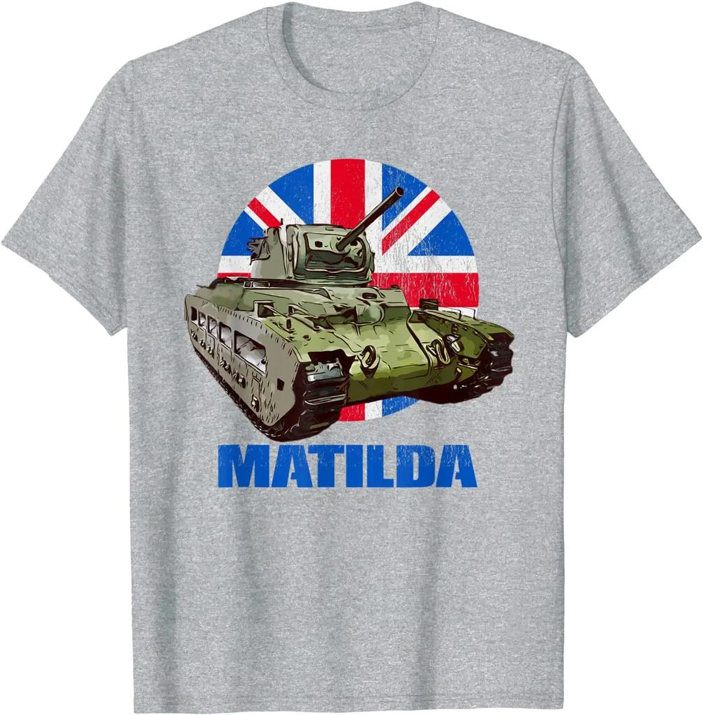 British Tank WW2 Infantry Matilda Men TShirt Short  Casual 100 COTTON  ONeck  Men Clothing