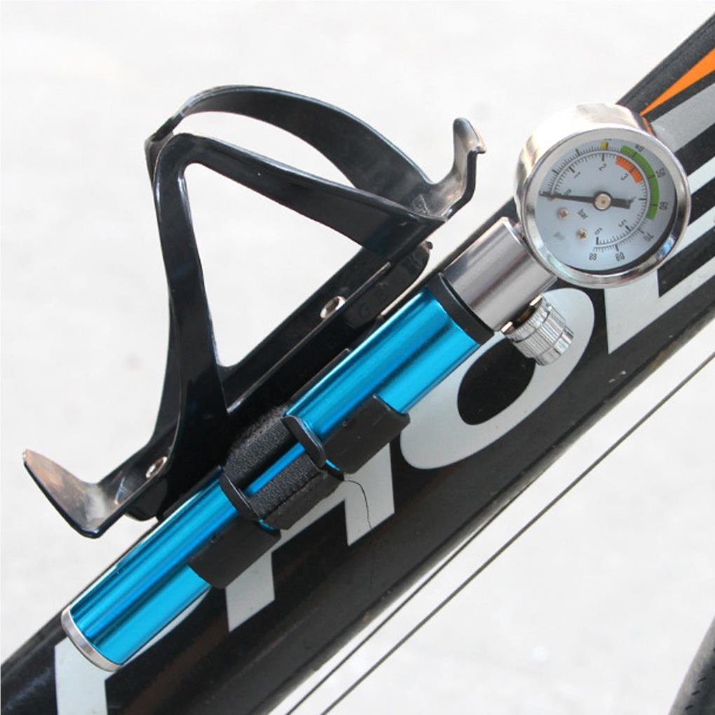 Tire Inflator Bike Pump Inflating Tools Gauge Aluminum Alloy Space Saving Compact Size Cycling Supplies Mini Pumps
