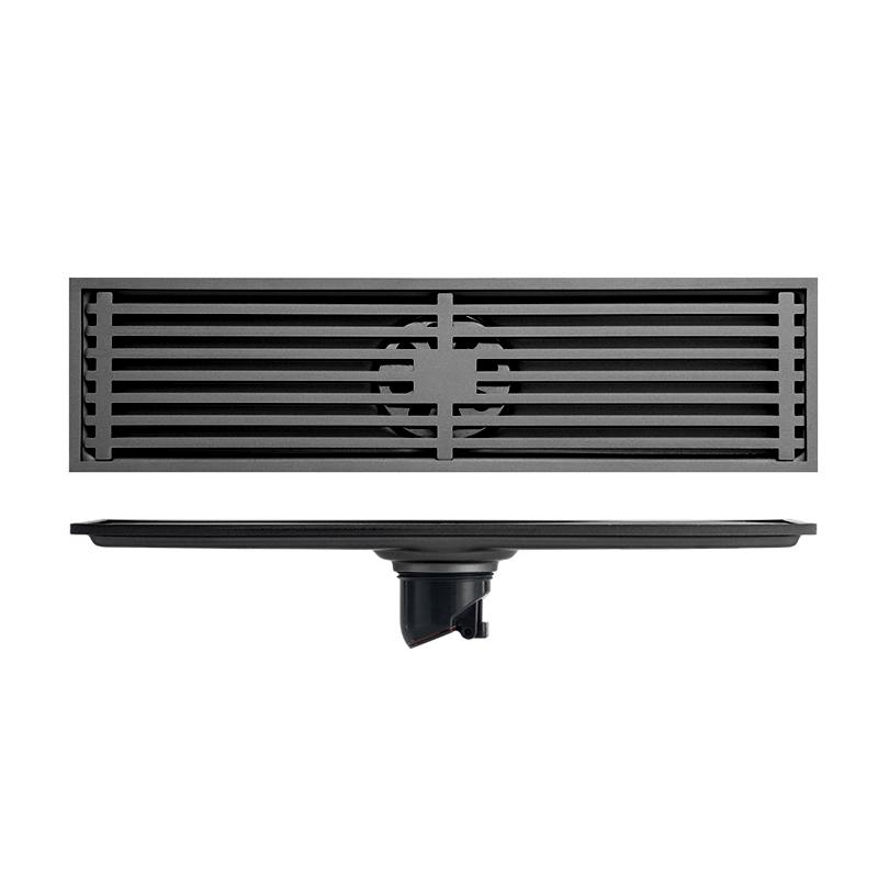 20-50cm Linear Shower Drain 304 Stainless Steel Rectangle Anti Odor Floor Drain Long Drainage Floor Drain Trap Brushed
