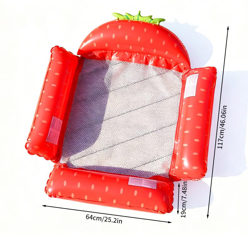 Foldable Fruits Floating Water Hammock Lounger Water Toys Inflatable Floating Bed Chair Summer Swimming Pool Water Hammock Bed