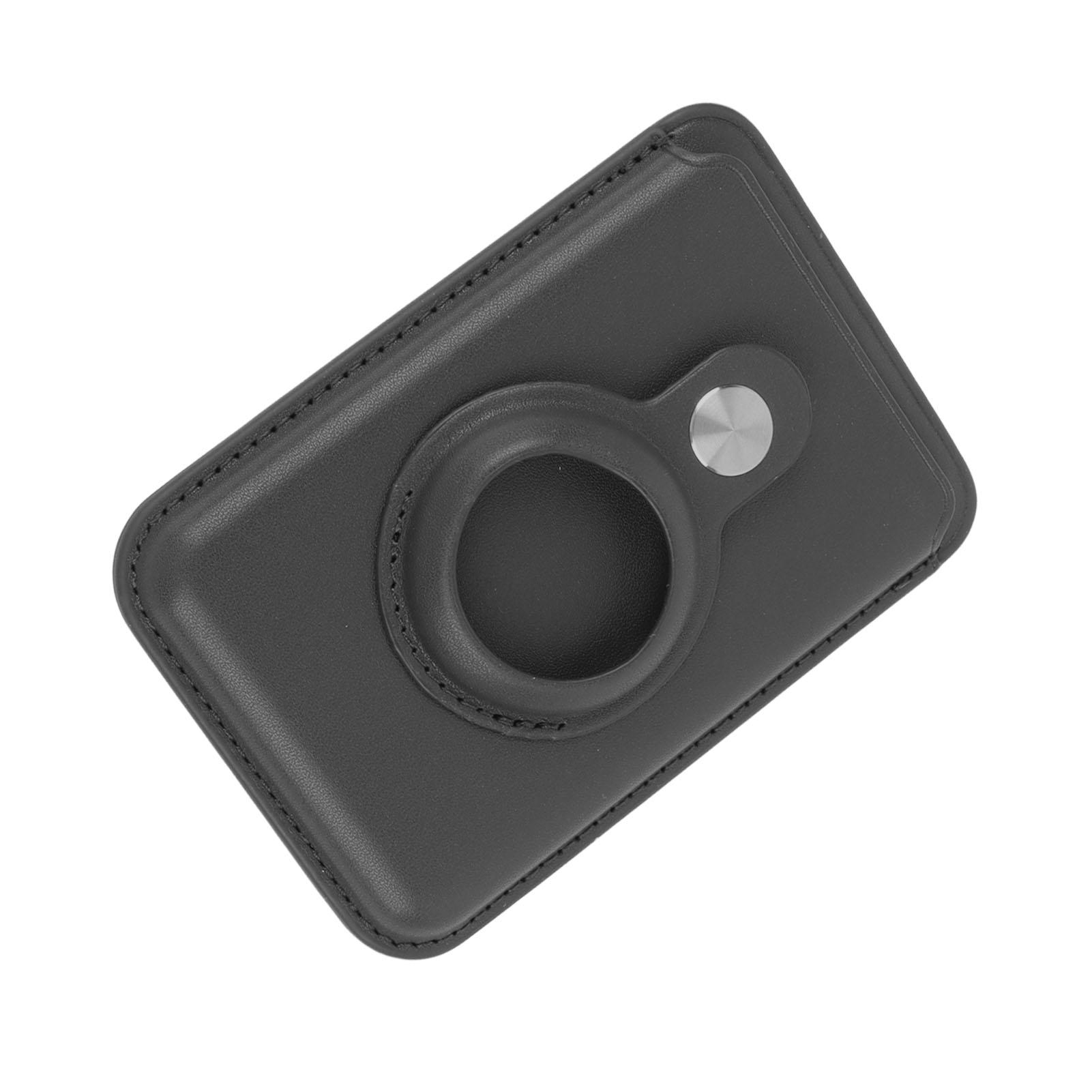 Магнитный держатель для карточек для Magsafe Tracker Case для IOS Locator 2 в 1 кожаный защитный чехол чёрный