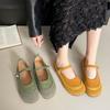 Fashion Single Shoes 2025 Spring and Autumn New Soft Sole Slip-on Slip-on Shoes Color Block Flat Sole Women