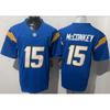 Los Angeles Chargers 15 Ladd McConkey Fotbalový dres Pánský Sportovní Hrací Dres