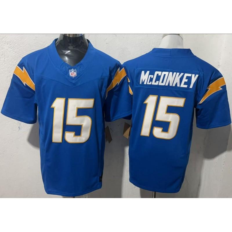 Los Angeles Chargers 15 Ladd McConkey Fotbalový dres Pánský Sportovní Hrací Dres