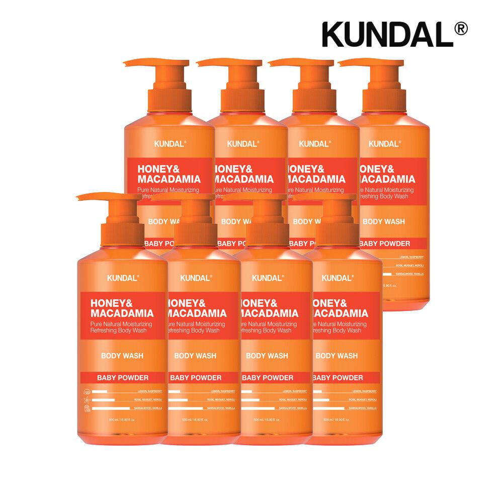 

KUNDAL Honey & Macadamia Pure Body Wash Baby Powder 500ml x8