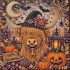 Halloween DIY Malowanie Diamentami Samoprzylepny Kreskówkowy Dynia Malowanie Perłami Styl Ins Dekoracja Sypialni Obraz