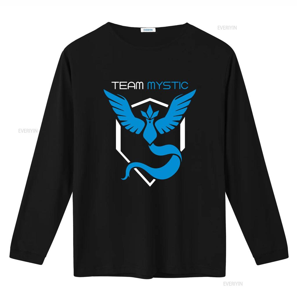 Maglietta Vintage Blu Simbolo Team Mystic per Uomo Fan Divertente Poke Go Saggezza Lavata Comoda Alla Moda Unisex Versatile