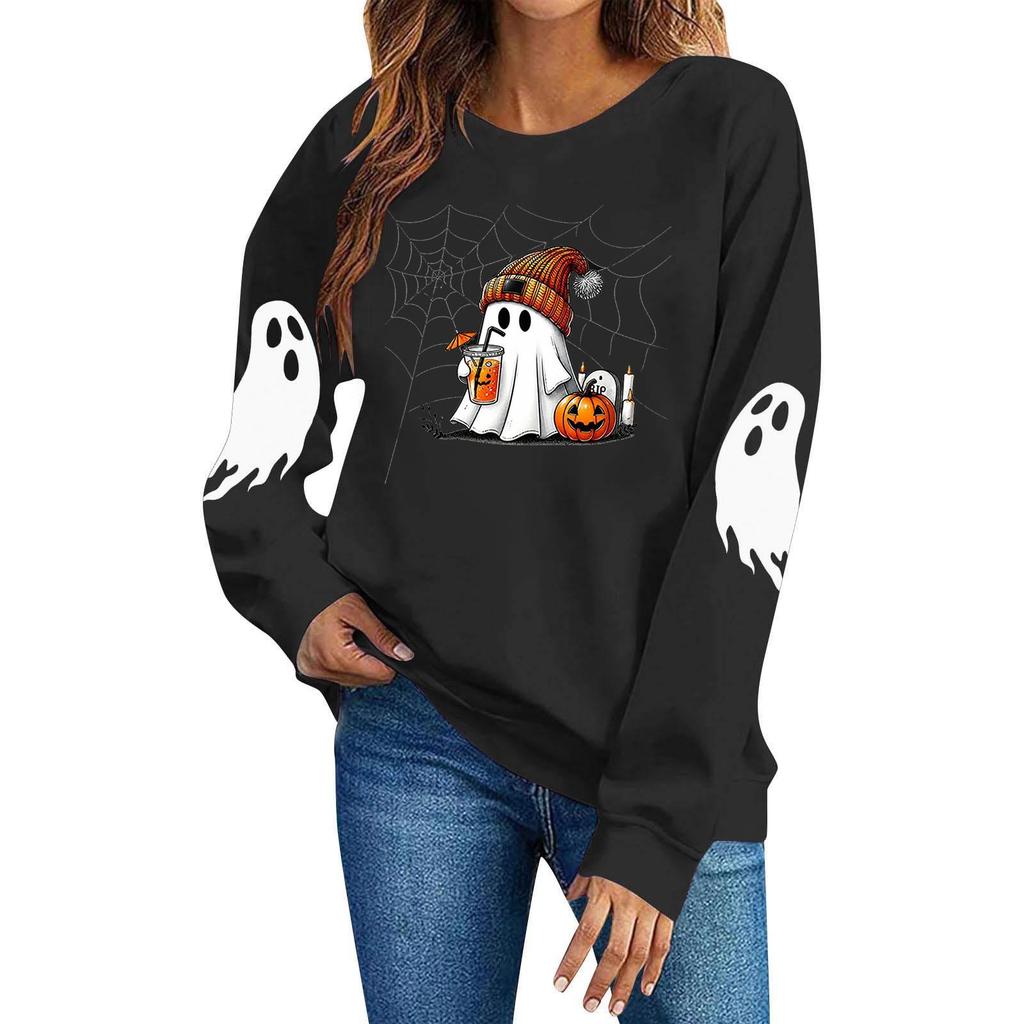 Women's Halloween Fashion Casual Pullover Hoodie