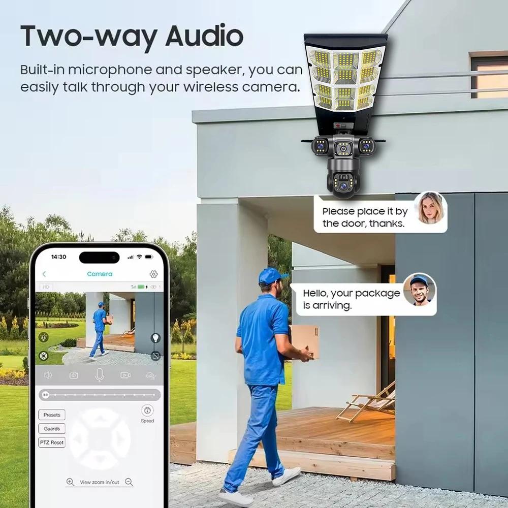 2-in-1 Solar-Straßenleuchte, Kamera, Hofleuchte, Mehrzweck-Überwachungsleuchte Energieladung