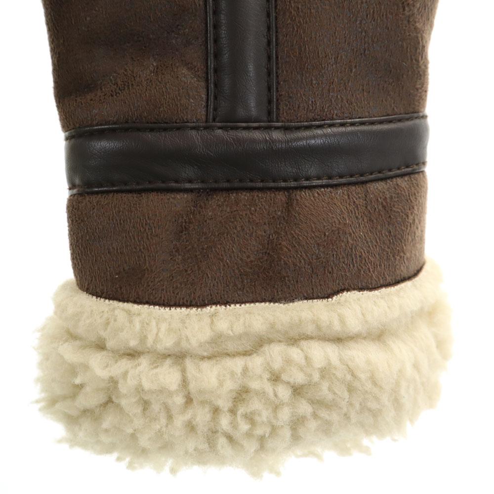 ALPHA INDUSTRIES INC B-3 Fake Mouton Jacket S Brown Bomber Flight Women Used