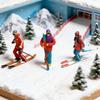 Realistic Skiing People Figure Model 1:64 Scale Hand Painted Miniature Figures for Dioramas Props,Photography Collector