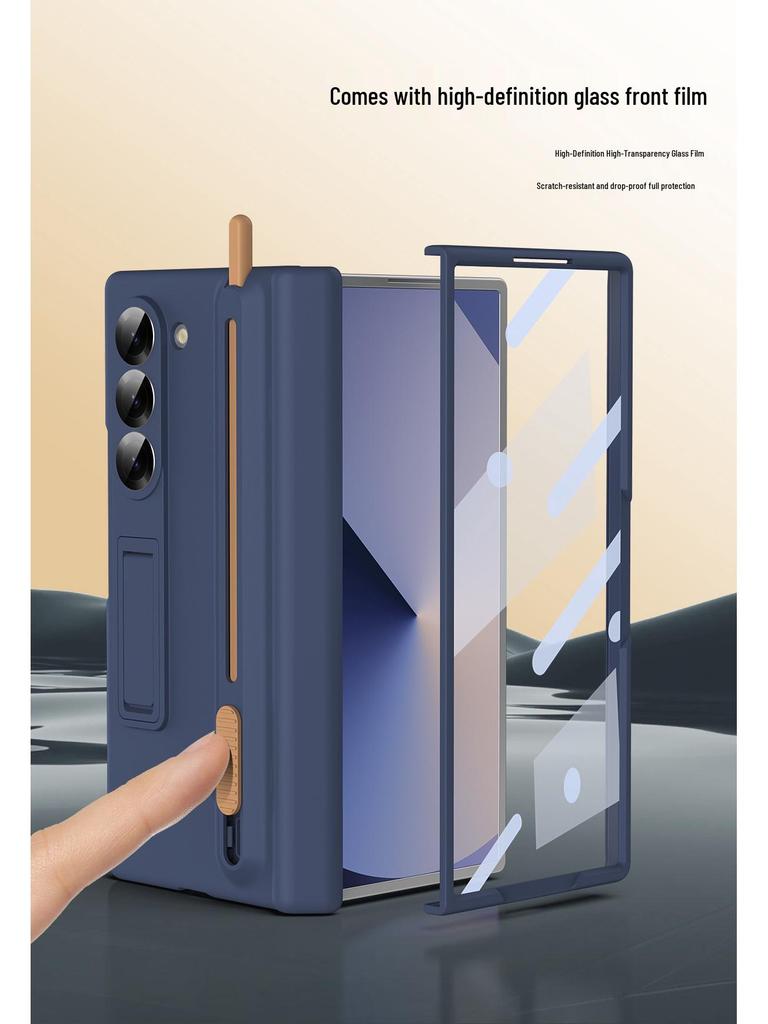 Samsung Z Fold7/6 Protective Case with Push-Pull Pen Slot and Holder