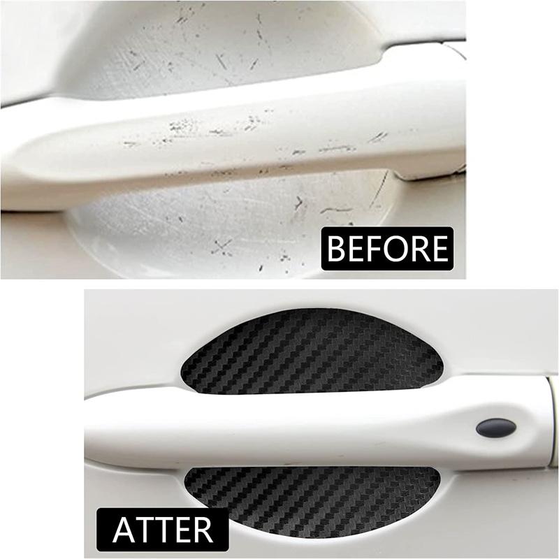 Car Door Sticker Carbon Fiber Scratches Resistant Cover Auto Handle Protection Film Car Exterior Styling Accessories Car Sticker