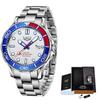 LIGE Brand Mens Watches Business Quartz Watch Men Silicone Band Sports Waterproof Watches Date Wristwatches Relogios Masculino