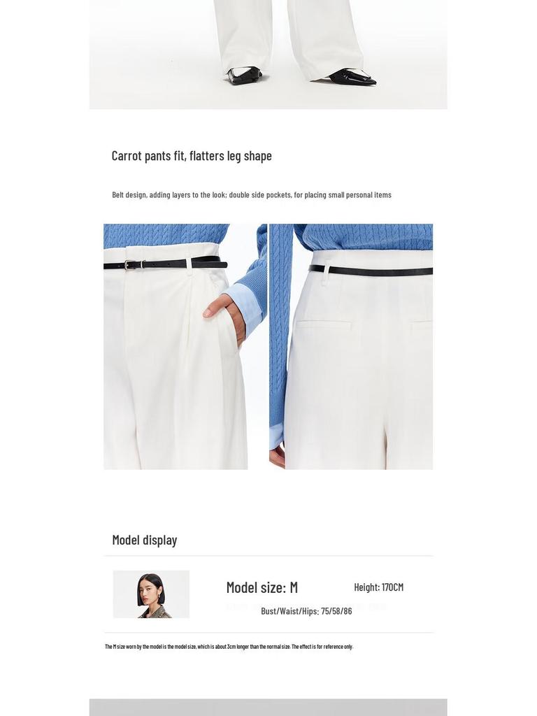 VEROMODA Women's Lyocell Cotton Tapered Casual Pants