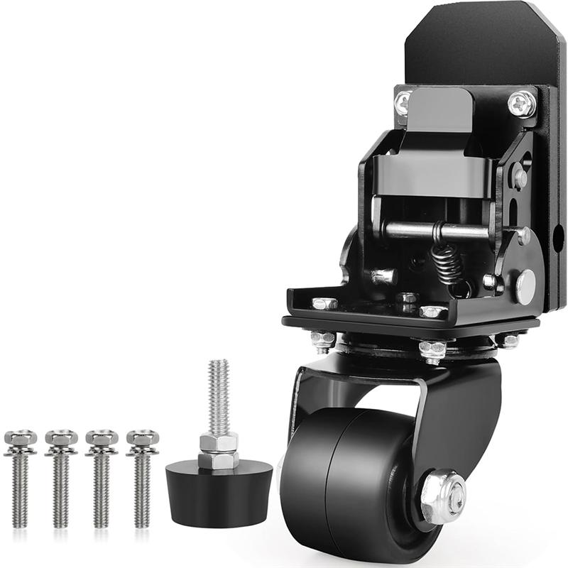 CYCLI-Front Wheels Kit Thickened Steel Construction Foldable Caster Wheel For Rolling Tool Box 3 inch чёрный