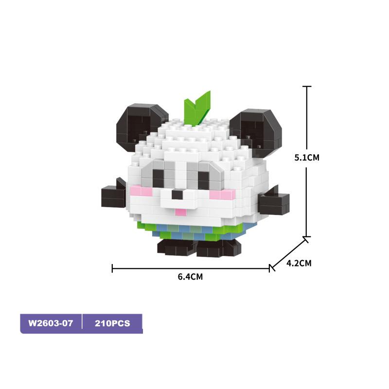 Lovely Animal Sphere Nanobrick Micro Diamond Block Panda Duck Elephant Penguin Dog Fox Build Brick Frog Owl Wolf Rabbit Cow Plaything