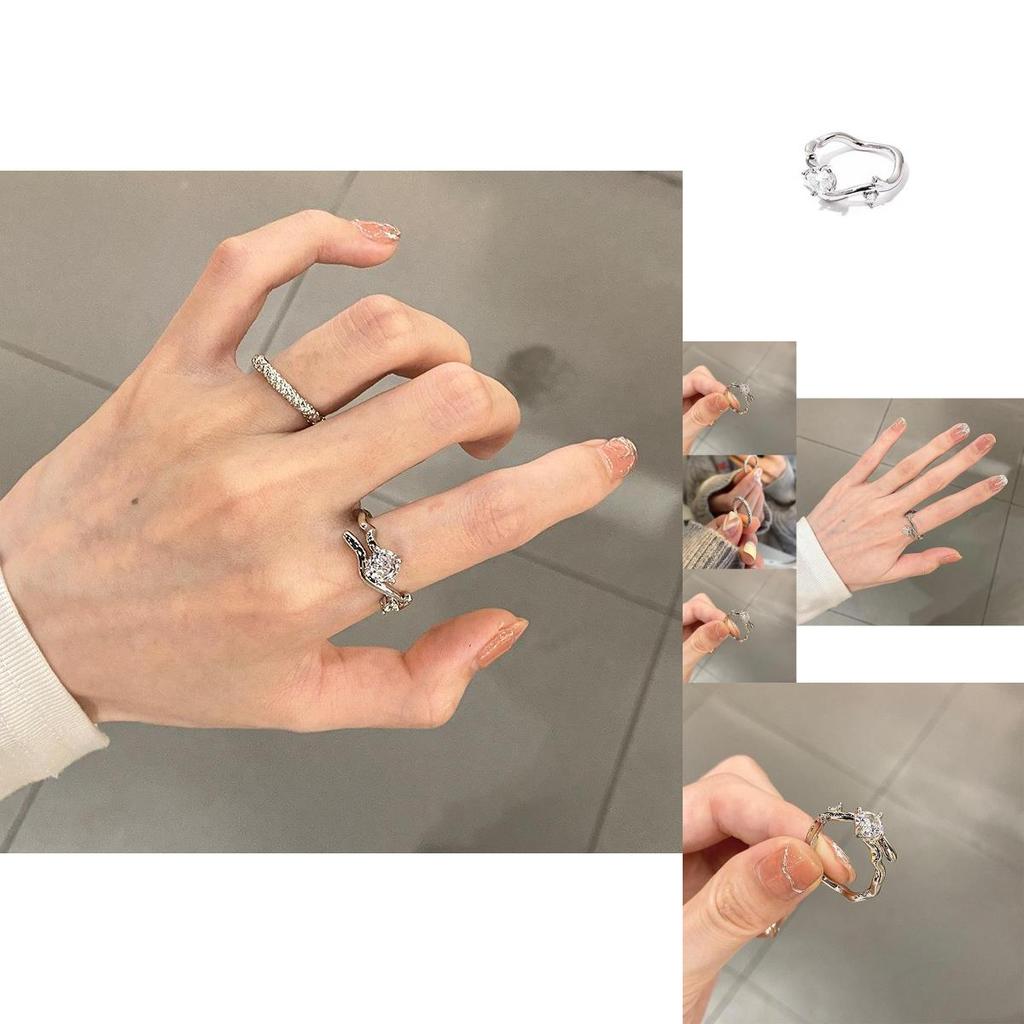 Elegant 2022 New Branch Design Zirconia Open Ring For Women Unique And Chic Jewelry