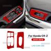 Sticker For Honda CRZ CR-Z ZF1 2010 2011 2012 2013 2014 2015 2016 LHD RHD Real Soft Carbon Fiber Car Window Lift Button Panel