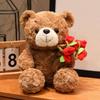 Valentine's Day Confession Rose Bear Plush Toy Doll Bear Figurine Romantic Anniversary and Birthday Present