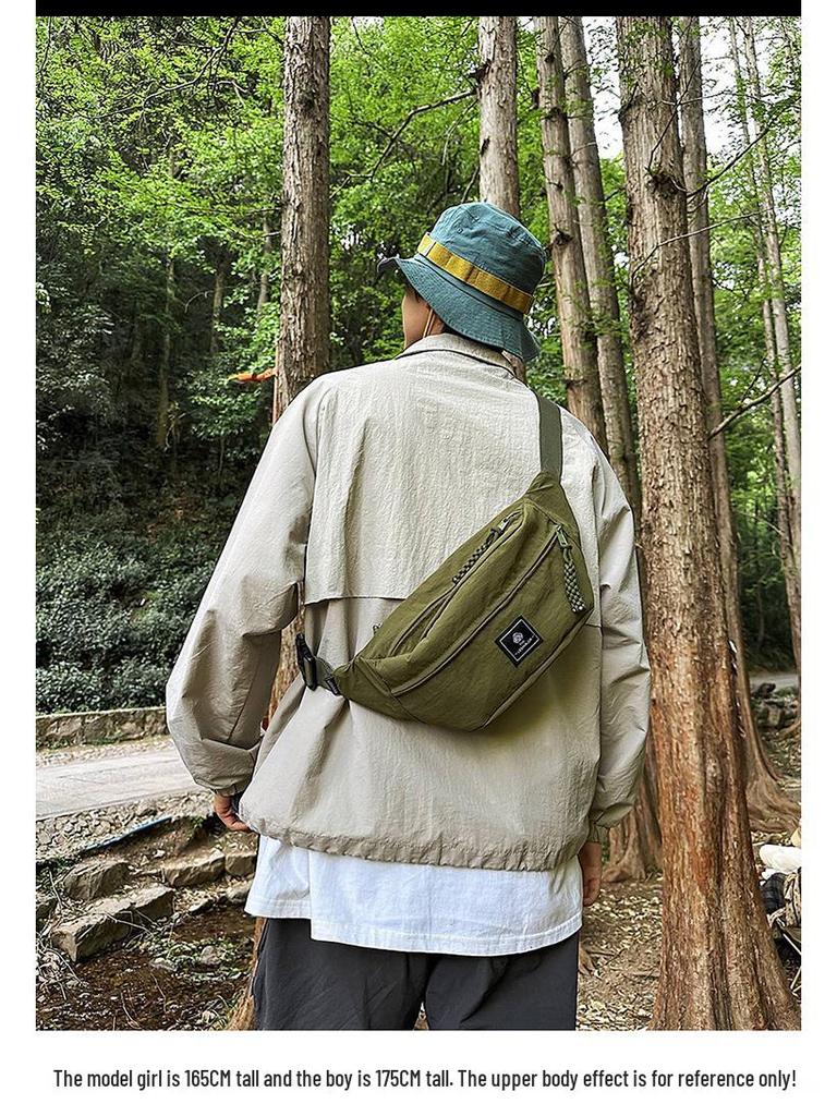 Damen Trendige Sport-Brusttasche - Japanische Lässige Umhänge- & Hüfttasche für Telefon - Stilvoller Kleiner Rucksack