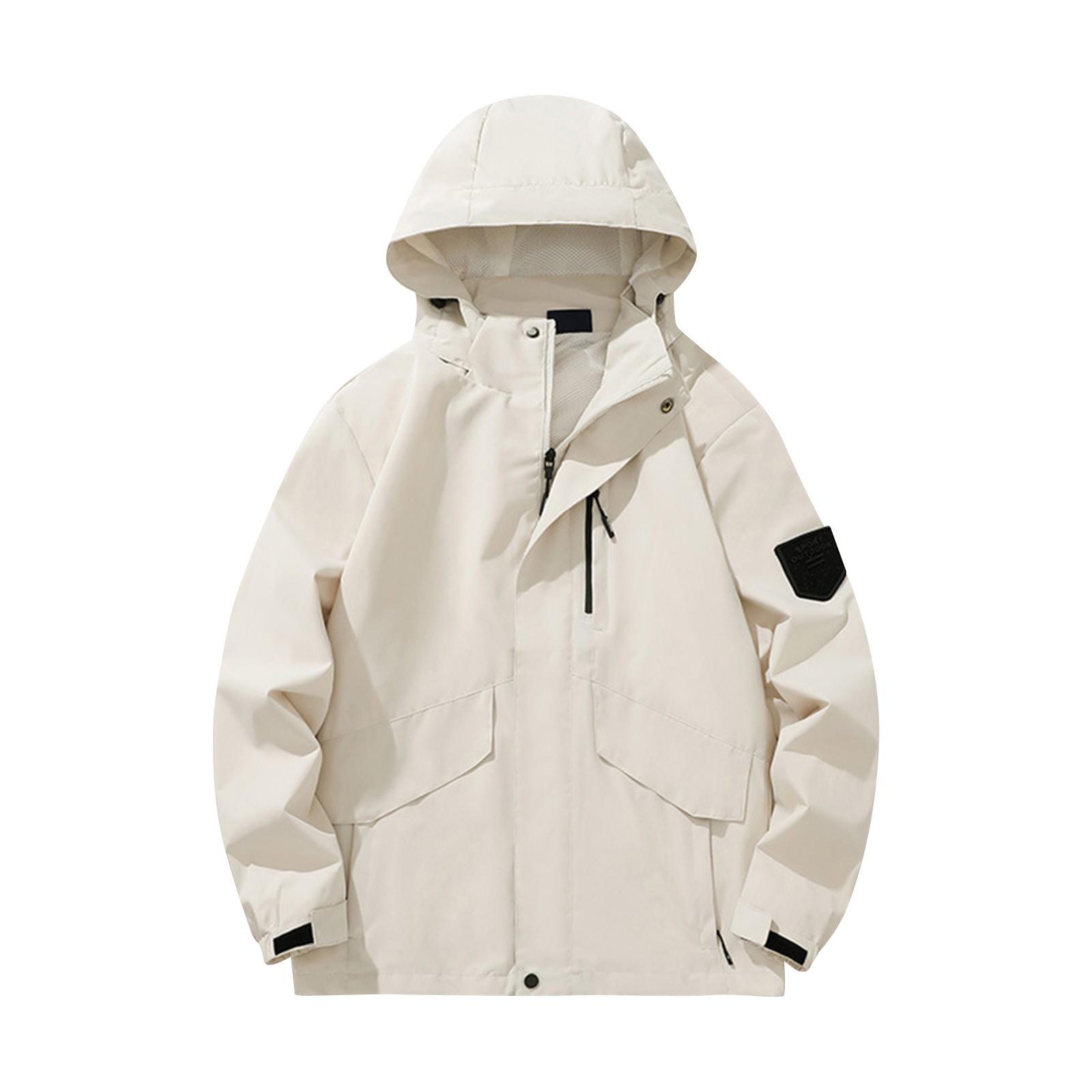 

Мужская весенняя куртка однотонная тонкая ветровка с капюшоном спортивная куртка мужская куртка-“SPORT OUTDOOR” L хаки