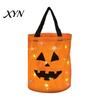 Halloween Party Accessory for Children Glowing Pumpkin Candy Bag with LED Lights, Reusable Treat Portable Holder Tote Kids, Trick or Handbag