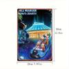 1pc Iron Painting Mickey Space Mountain Theme Metal Sign (8"x12"/20cm*30cm) Vintage Wall Decor, Movie Gift, Room Decoration, Hom