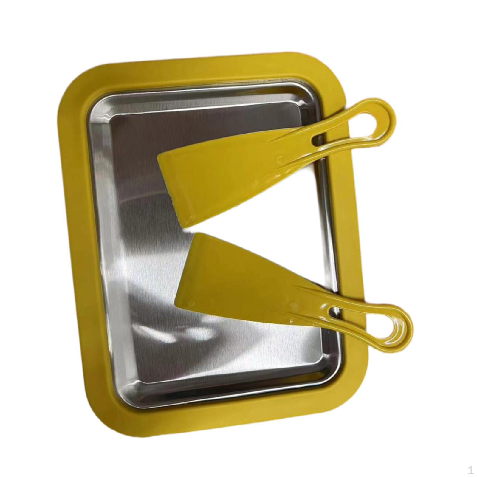 

Машина для приготовления мороженого с интерактивным шариком для жареного йогурта, раскатанная для сорбетов жёлтый