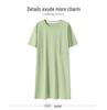 Women's Summer Cotton Loose Casual Short Sleeve Nightdress